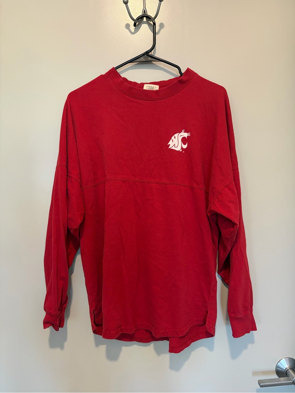 Oversized Washington State Cougars Long Sleeve Shirt Size Small